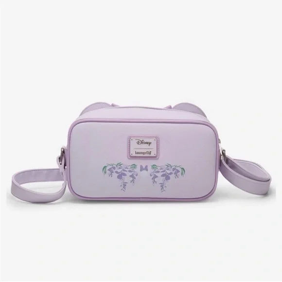NWT Loungefly Disney Wisteria Floral Scentee Crossbody Bag Purple Bow - Picture 2 of 4